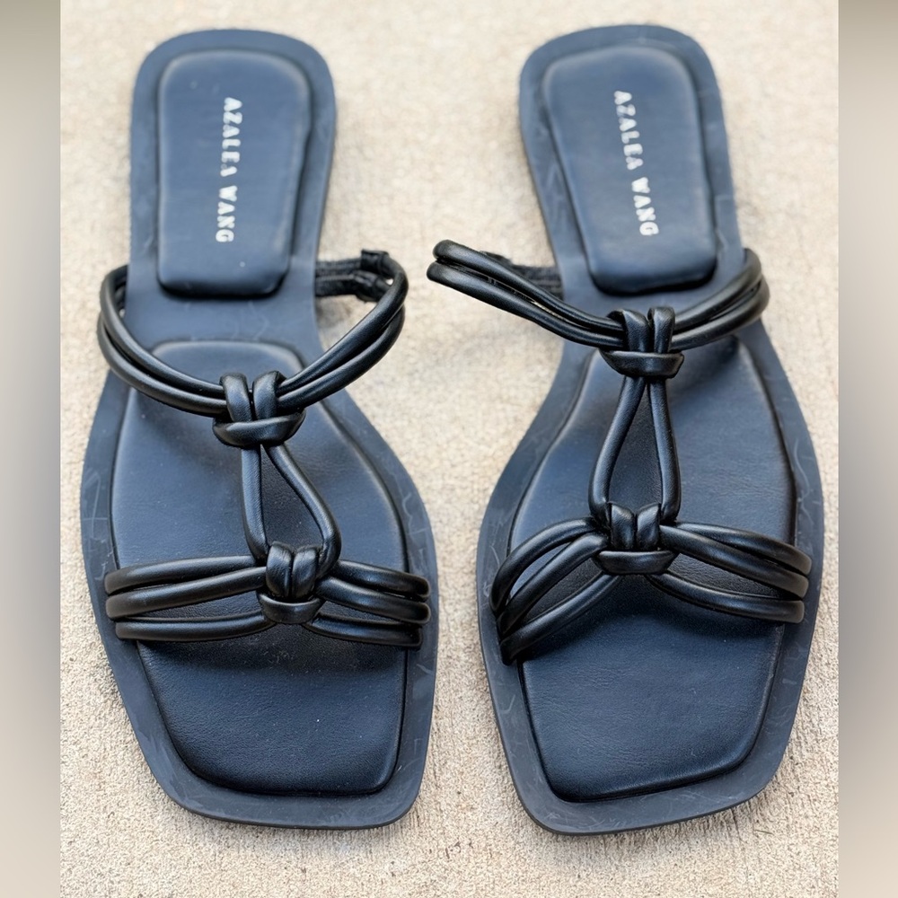 Alexander Wang Black Knotted Slide Sandals